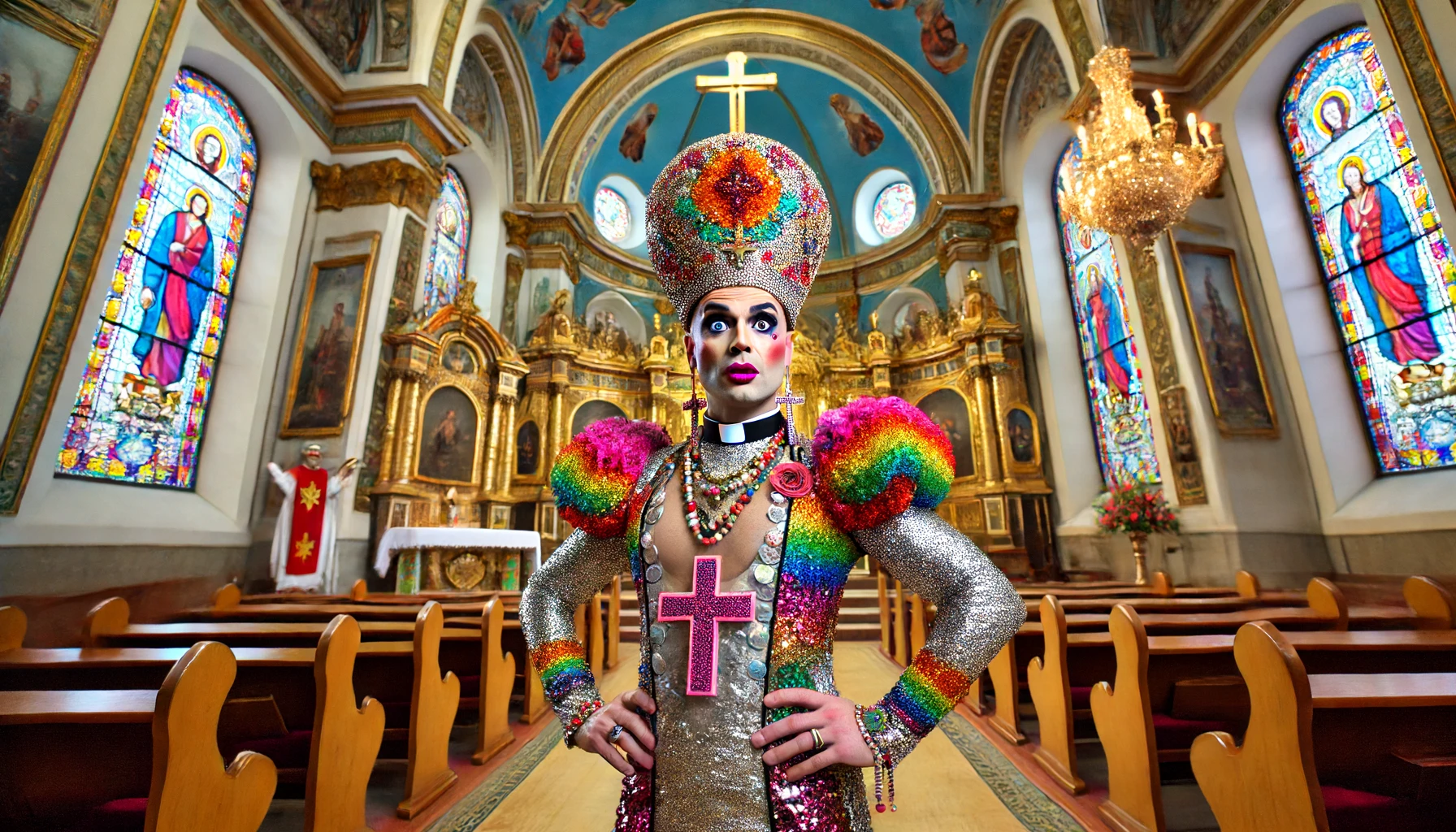 Vatican-to-consider-priests-in-drag-to-recover-community-trust-religion-news-crustian-daily-satire-17-06-2024