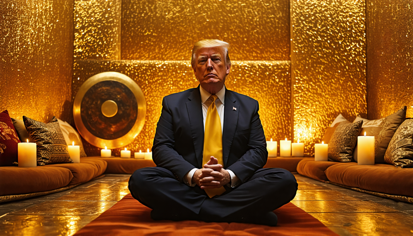 trump-takes-up-meditation-to-deal-with-kamala-induced-stress-crustian-daily-satire-news-politics-election-31-07-2024